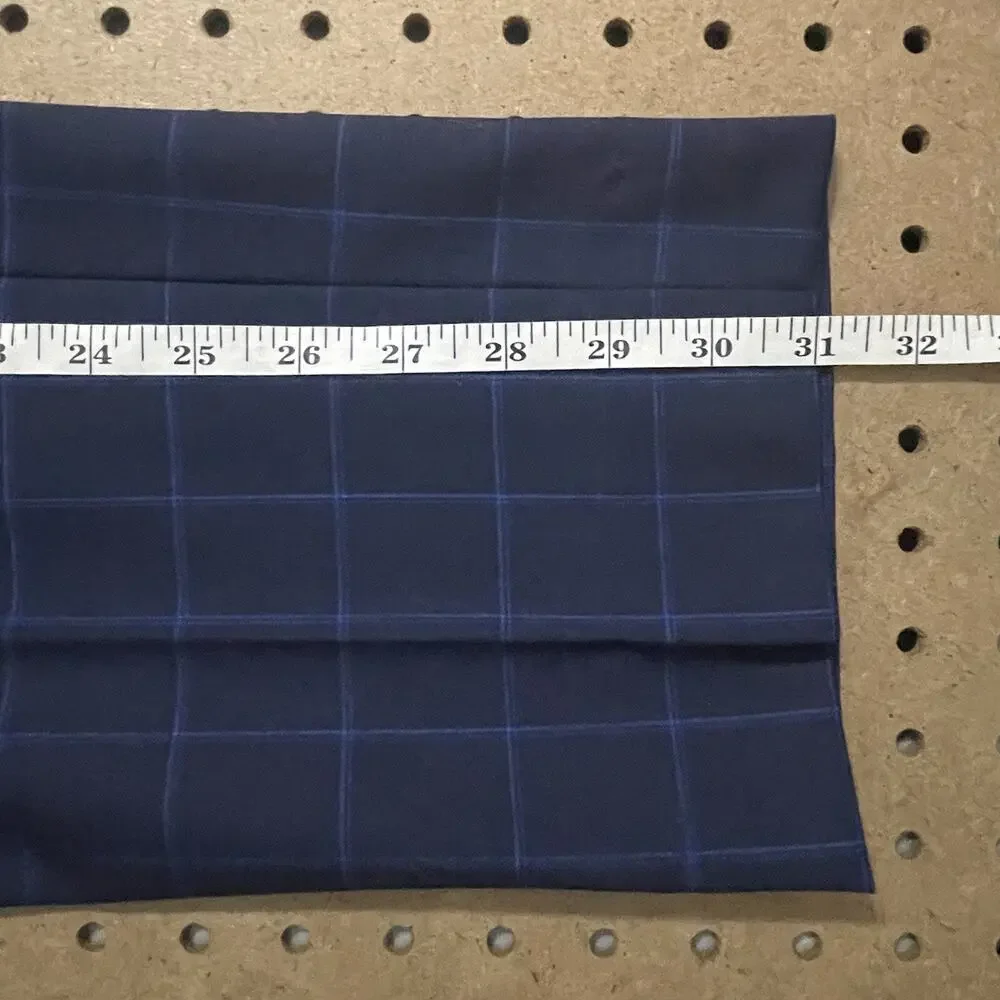 Indochino 2pc Suits Mens Size 44 R Navy Windowpane Camo Lined Jacket Pants 36x31